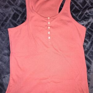 GAP Coral Tank Top with Button Detail
